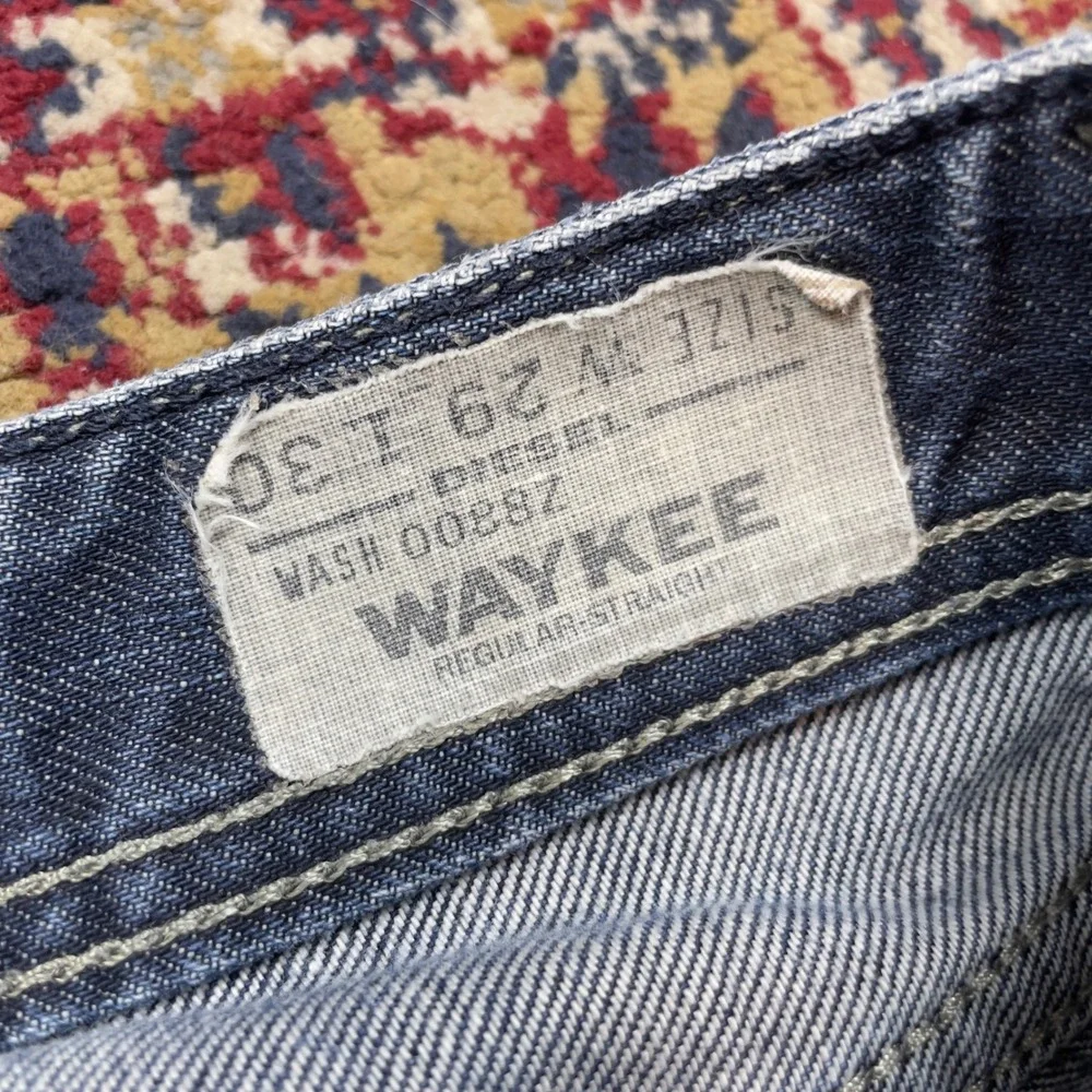 VTG‎ Diesel Waykee Jeans Regular Straight Dark Wash Whisker Denim Men Size 29x30